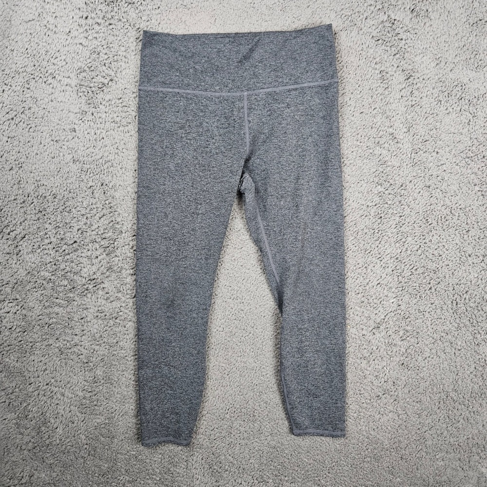 Vuori 28" Gray‎ Crop Leggings High Waist Athletic Athleisure Workout Activewear